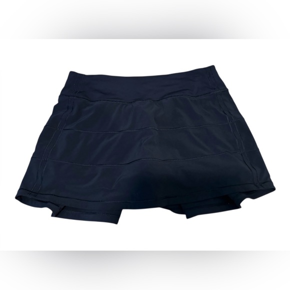 Lululemon Pace Rival Mid-Rise Skirt Black Athletic Tennis Skort 4 - Picture 3 of 5